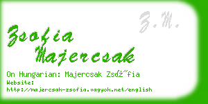 zsofia majercsak business card